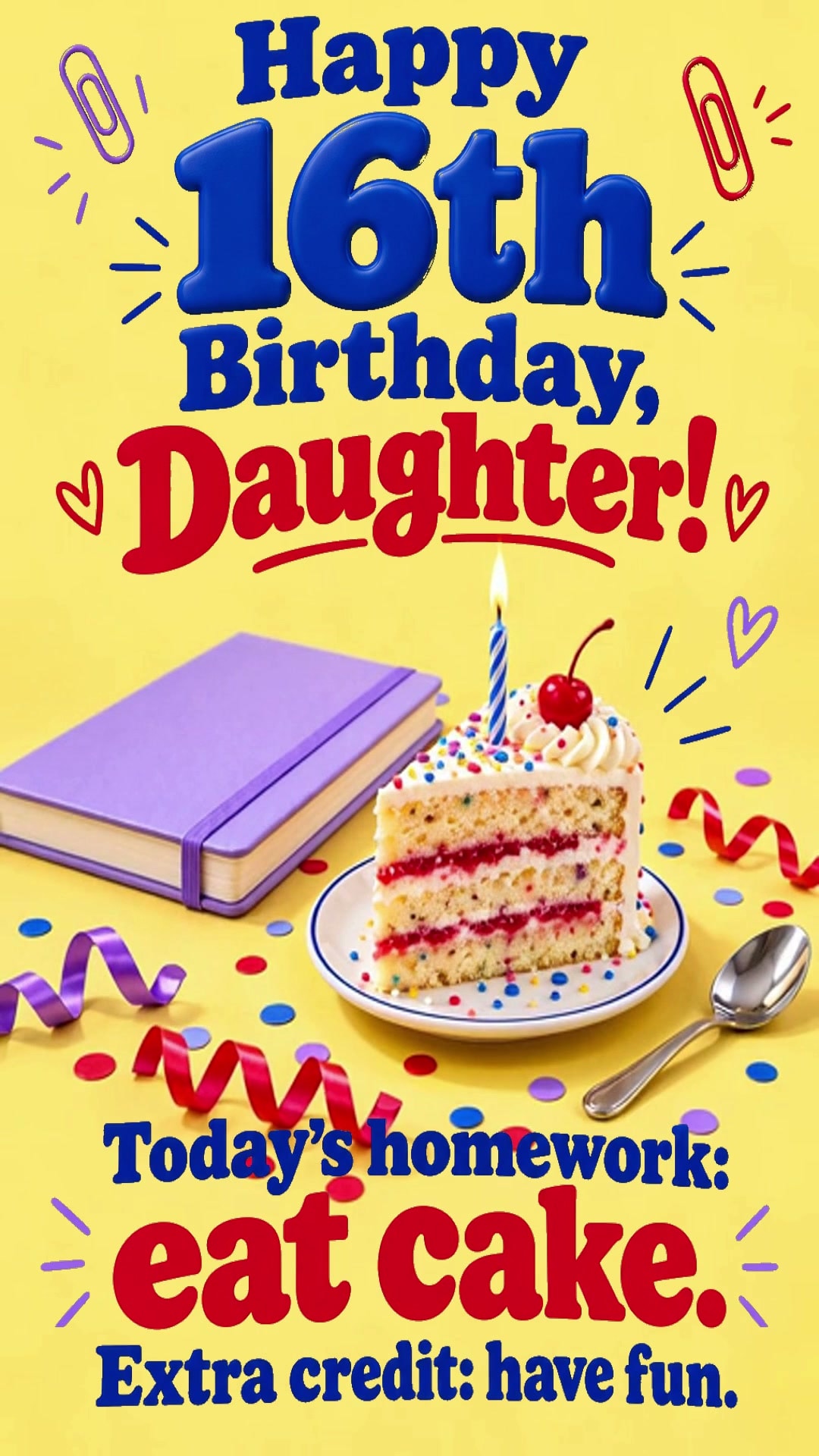 Happy 16th Birthday, Daughter!