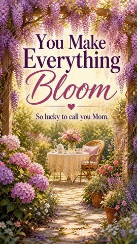 You Make Everything Bloom — So lucky to call you Mom.