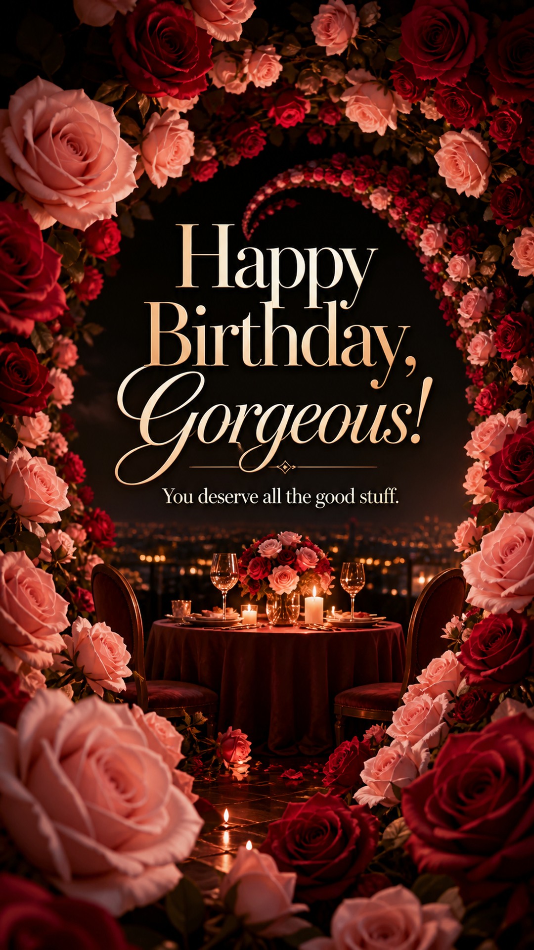 Happy Birthday, Gorgeous! — You deserve all the good stuff.