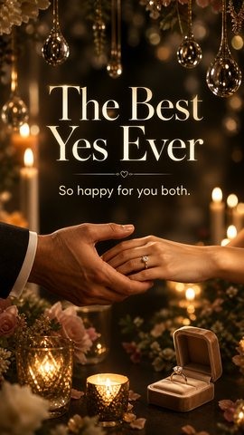 The Best Yes Ever — So happy for you both.