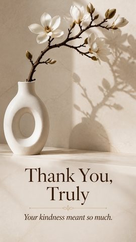 Thank You, Truly — Your kindness meant so much.